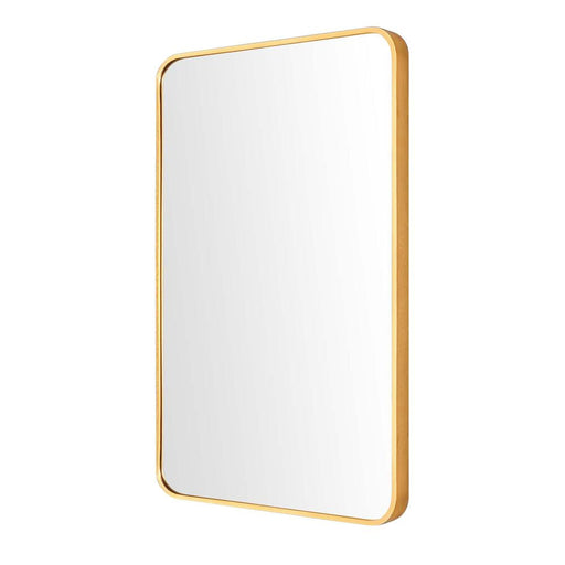 Priya Gold Aluminium Rectangular Wall Mirror