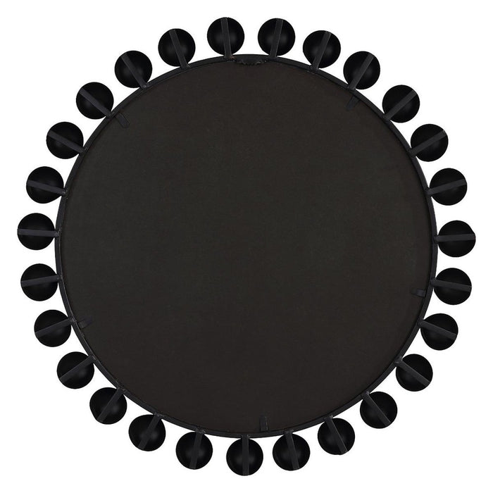 Thea Black Round Wall Mirror
