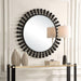 Uttermost Aziel Black Round Wall Mirror