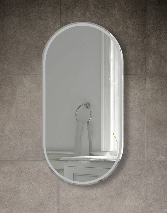 Adamson Pill Shaped Frontlit LED Light Bathroom Mirror