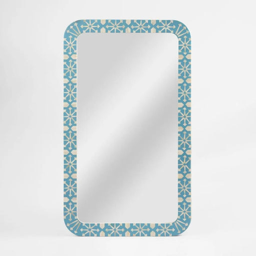 Aiza Aqua/White Bone Inlay Wall Mirror