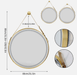 Akiya LED Round Gold Bathroom Hanging Wall Mirror