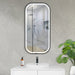 Alessia Matte Black Rectangle LED Frontlit Bathroom Mirror