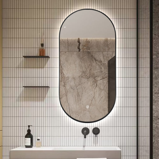 Astra Pill-Shaped Backlit LED Bathroom Mirror