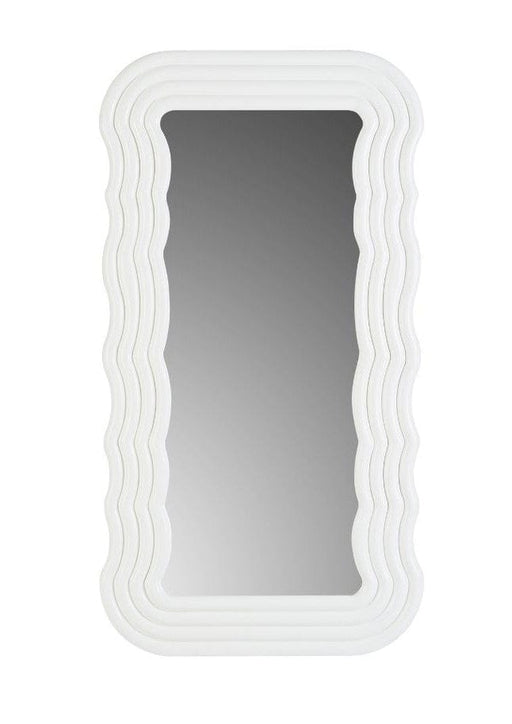 Averie White Wavy Shaped Wall Mirror