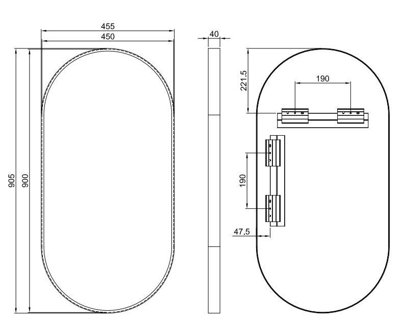 Avid Brushed Brass Oval Wall Mirror