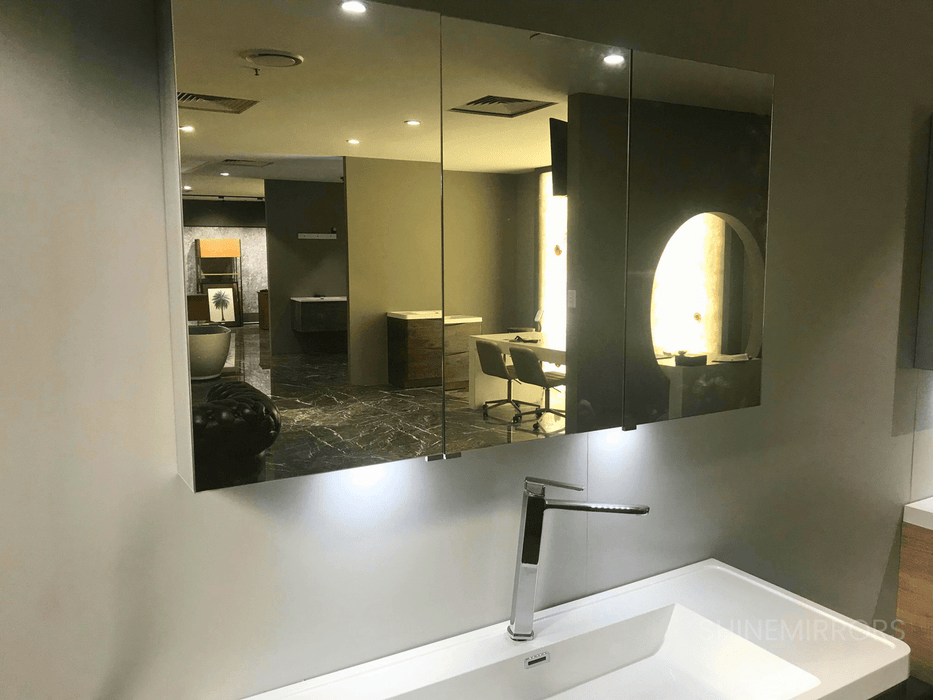 Belbagno Nala LED Mirrored Three-Door Cabinet