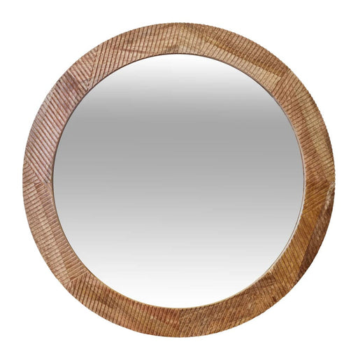 Benita Round Natural Mirror