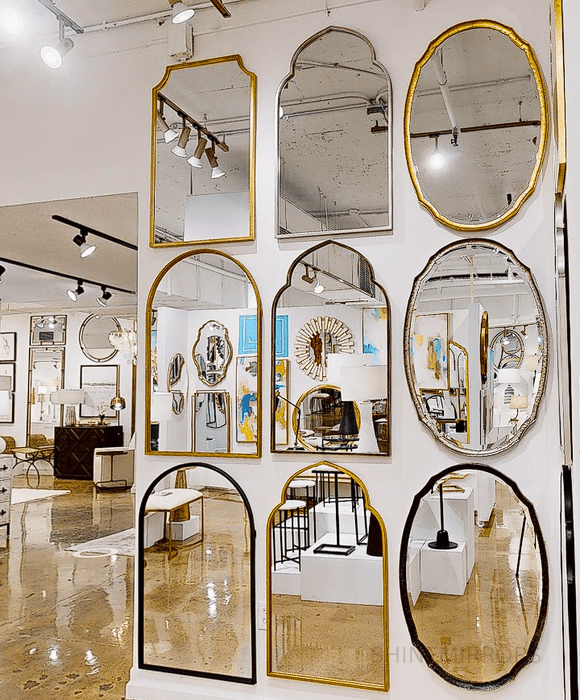 Calista Antique Gold Arched Wall Mirror