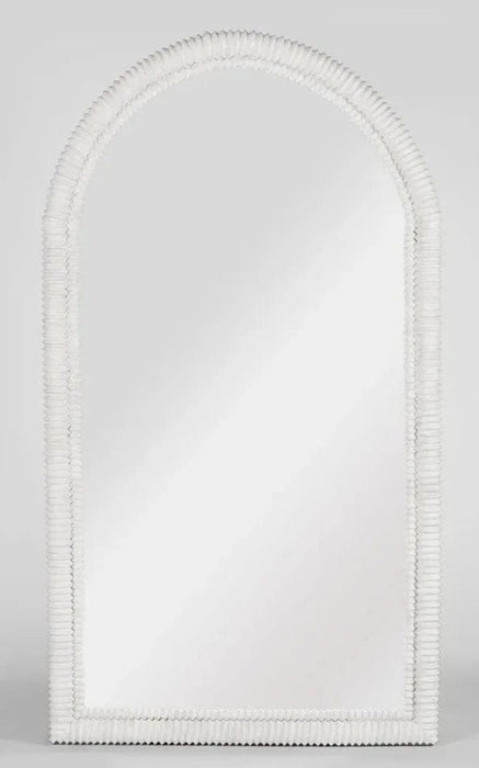 Camille White Arched Floor Mirror