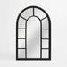 Carly Arched Outdoor Black Wall Mirror