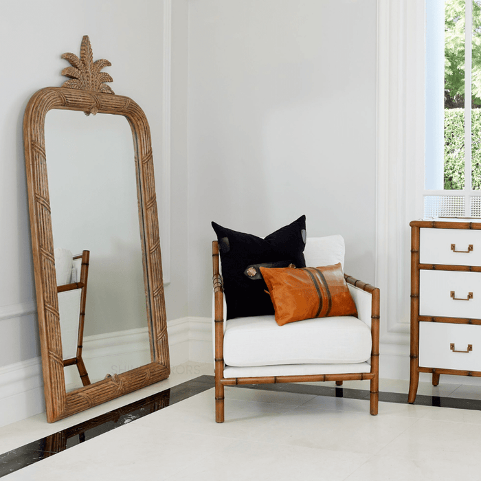 Chantal Arched Gold Leaf Wall Mirror