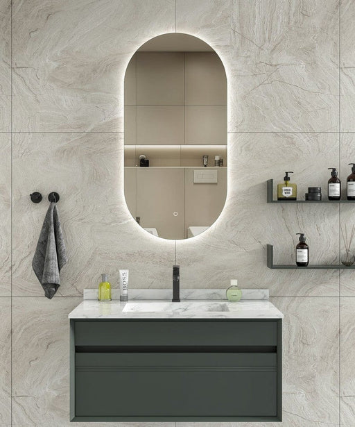 Dariel Pill Shaped Backlit LED Bathroom Mirror