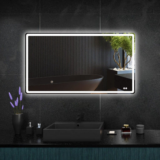 Dario Rectangle Frontlit and Backlit LED Mirror with Adjustable LED Colour