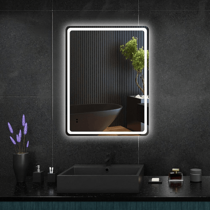 Dario Rectangle Frontlit and Backlit LED Mirror with Adjustable LED Colour and Wave Motion Sensor