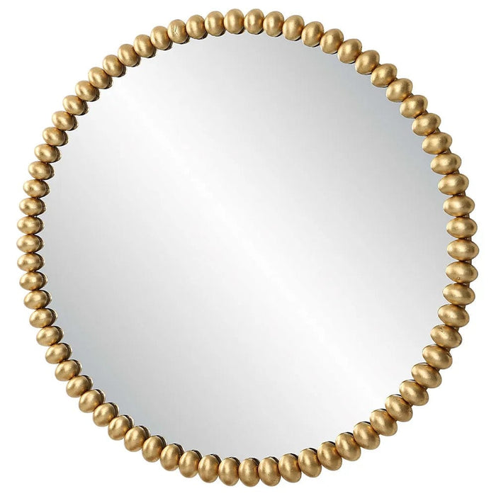 Eddie Gold Round Wall Mirror