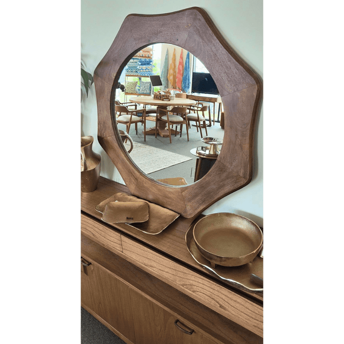 Fiya Round Natural Mirror