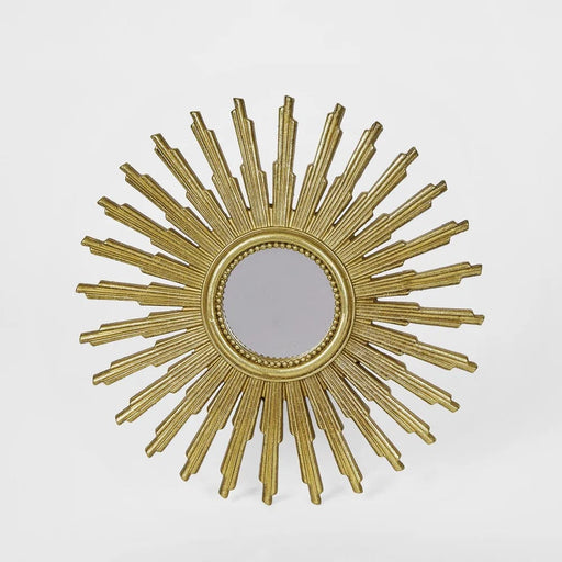 Herby Round Gold Wall Mirror Set of 2 Small: 25cm x 2cm x 25cm