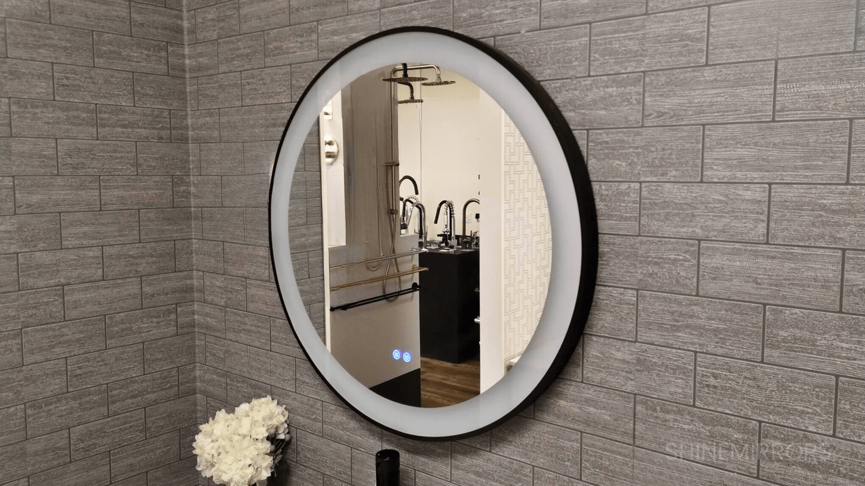 Irene Black LED Frontlit Bathroom Mirror