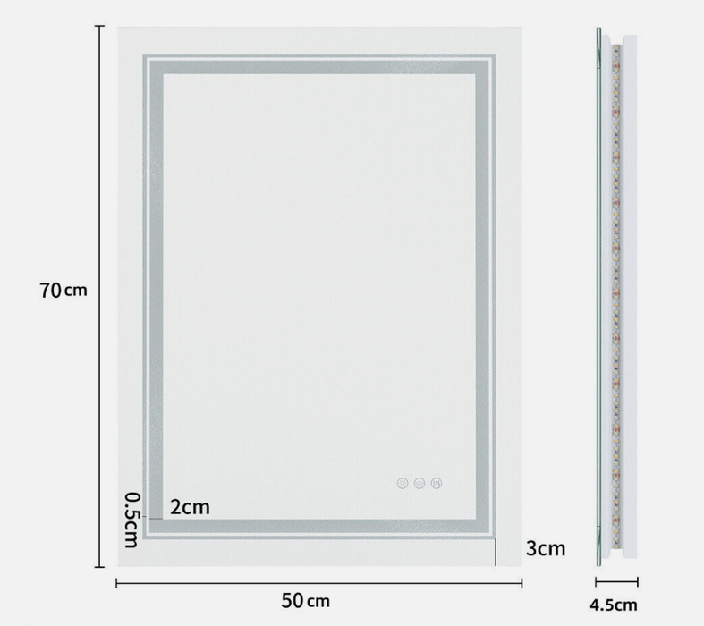 Jenova LED Rectangle Bathroom Mirror