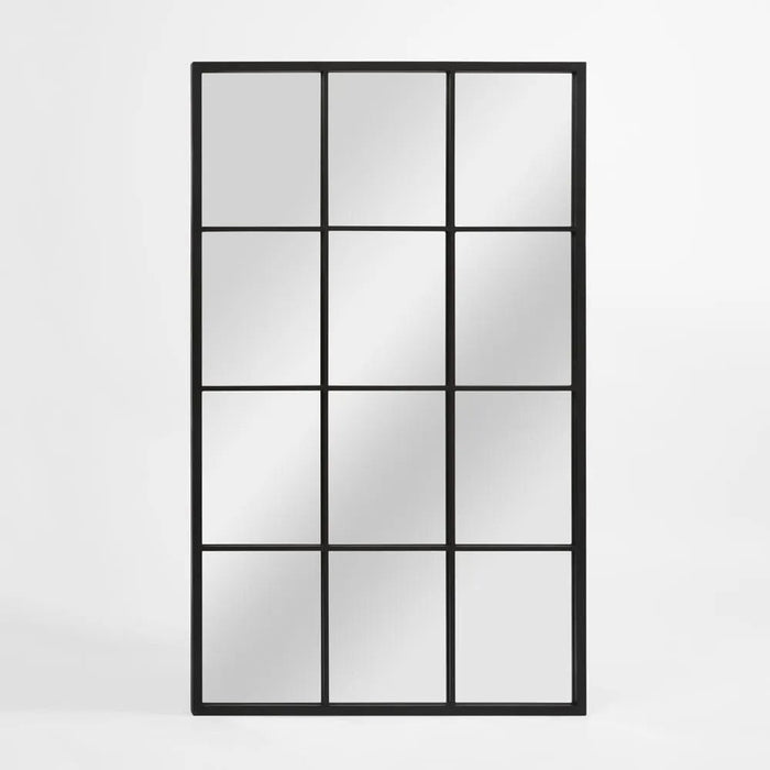 Kian Rectangular Outdoor Black Wall Mirror