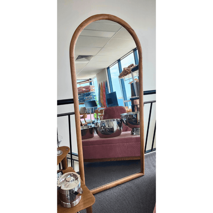 Lancy Arched Natural Mirror