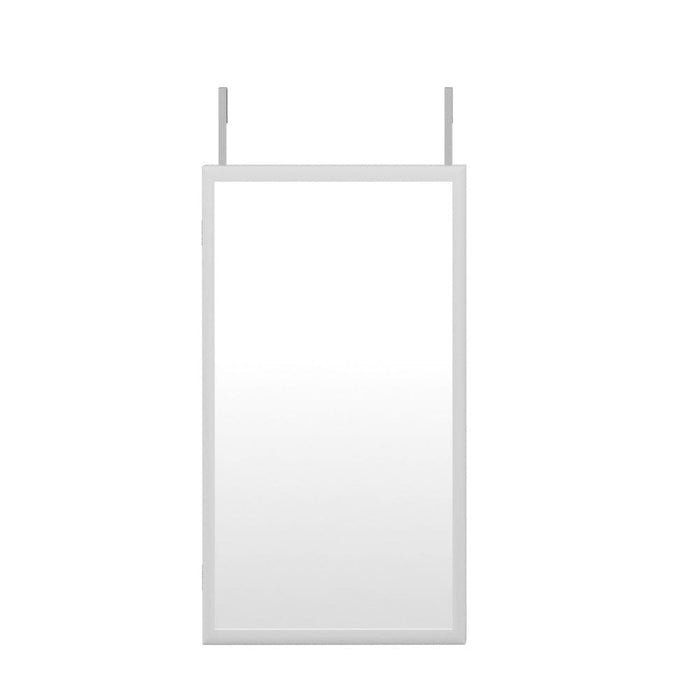 Lany White Wall-Mounted Jewelry Cabinet Mirror