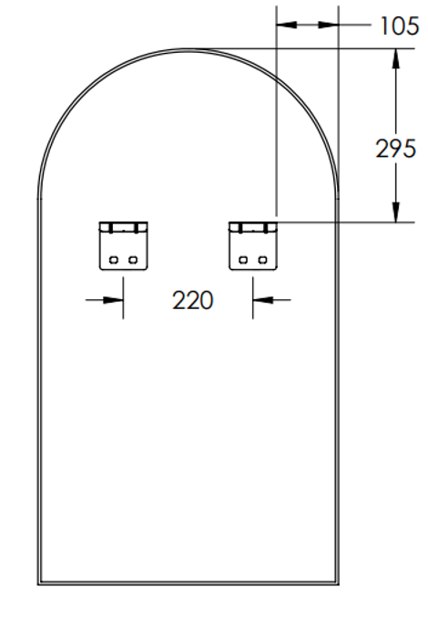 Loren Arched Bathroom Mirror Gold