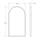 Loren Arched Bathroom Mirror Gold