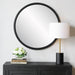 Lyric Black Round Wall Mirror