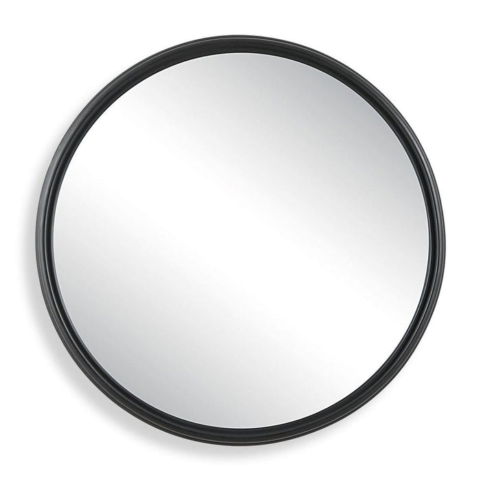 Lyric Black Round Wall Mirror