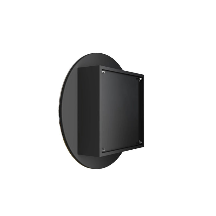 Militon Round Black Mirror Cabinet