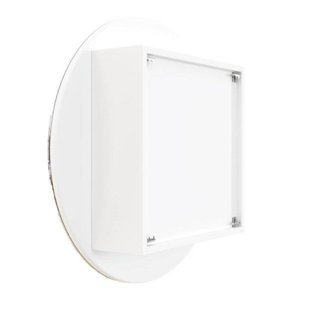 Militon Round White Mirror Cabinet