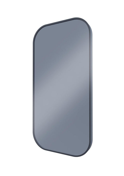 Milo GunMetal Silver Curved Rectangle Wall Mirror