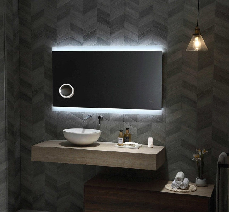 Miro Frontlit LED Bathroom Mirror With Bluetooth Option and Magnifier Option