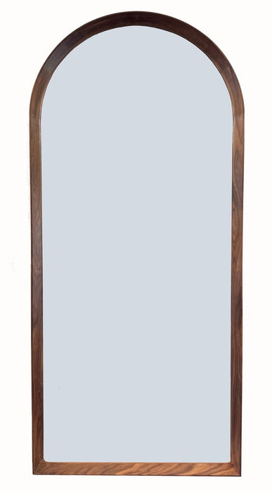 Nedala Dark Walnut Full Length Arched Wall Mirror