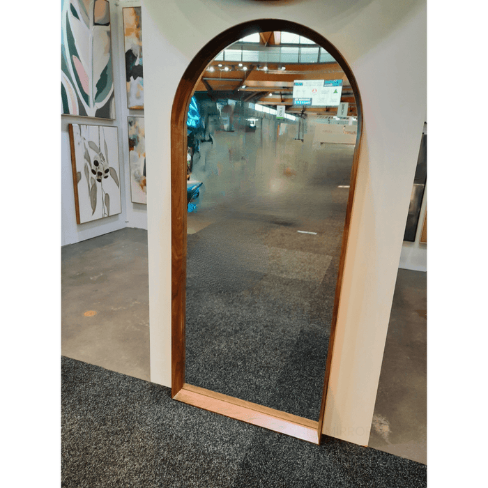 Nedala Dark Walnut Full Length Arched Wall Mirror