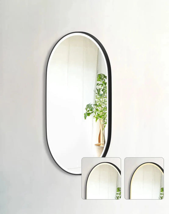 Nory Black Framed LED Wall Mirror