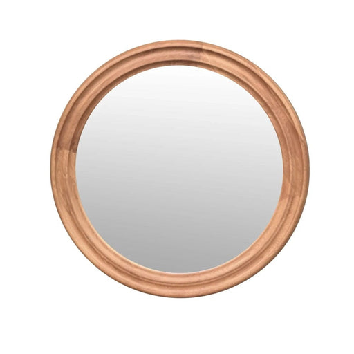 Oasis Natural Oak Round Wall Mirror