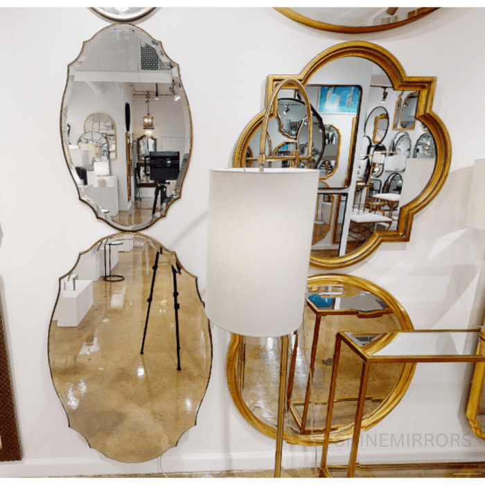 Olympia Quatrefoil Gold Mirror