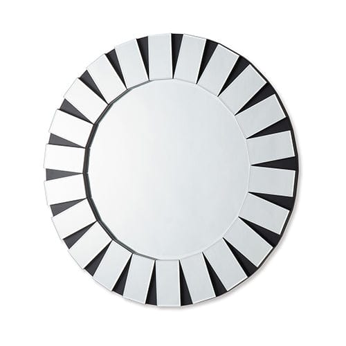 Osiris Round Black Silver MDF Wall Mirror