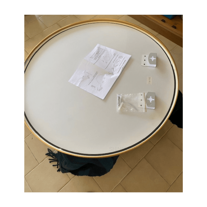 Priya Gold Aluminium Round Wall Mirror