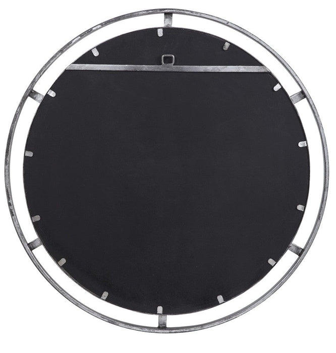 Saturn Silver Round Wall Mirror