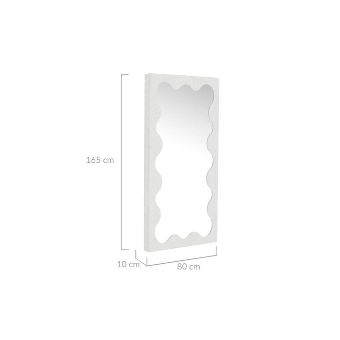 Savanna White Wavy Shaped Full Length Mirror