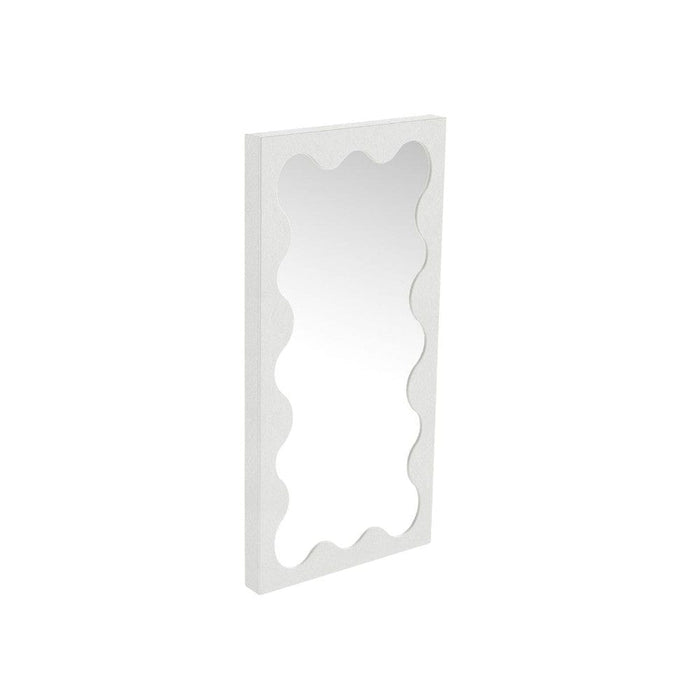 Savanna White Wavy Shaped Full Length Mirror