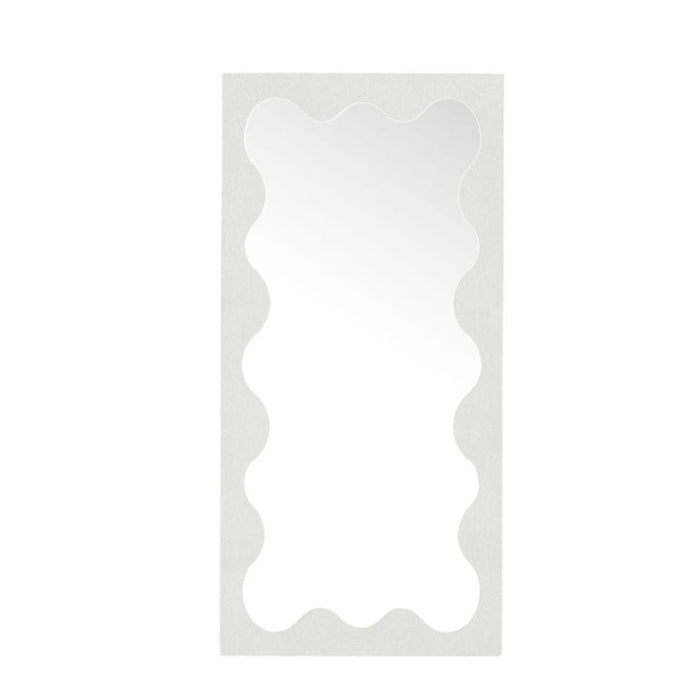 Savanna White Wavy Shaped Full Length Mirror