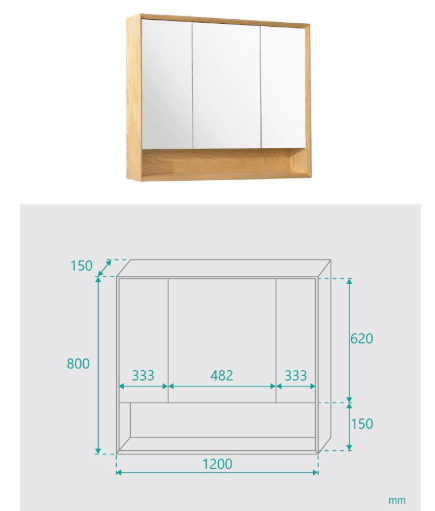 Teresita Timber Mirror Cabinet