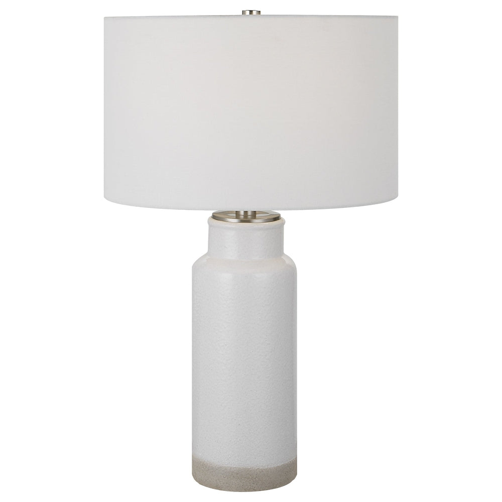 White farmhouse store table lamp