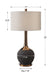 Uttermost Arnav Textured Black Lamp