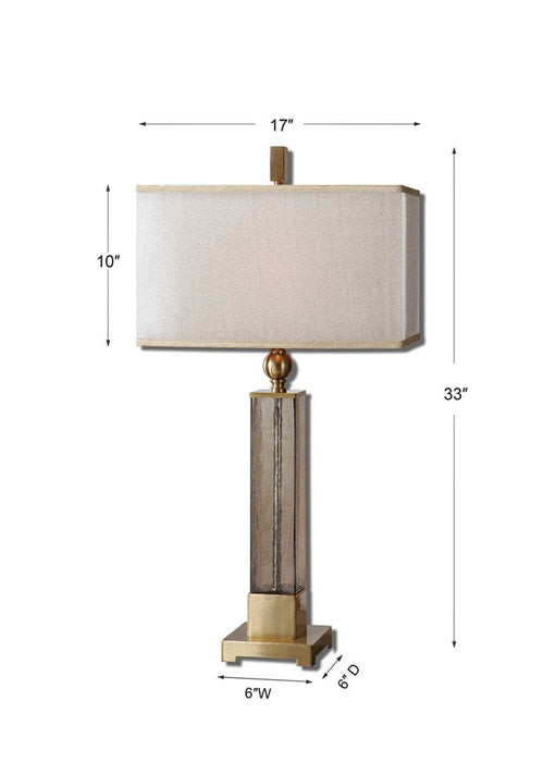 Uttermost Caecilia Amber Glass Table Lamp